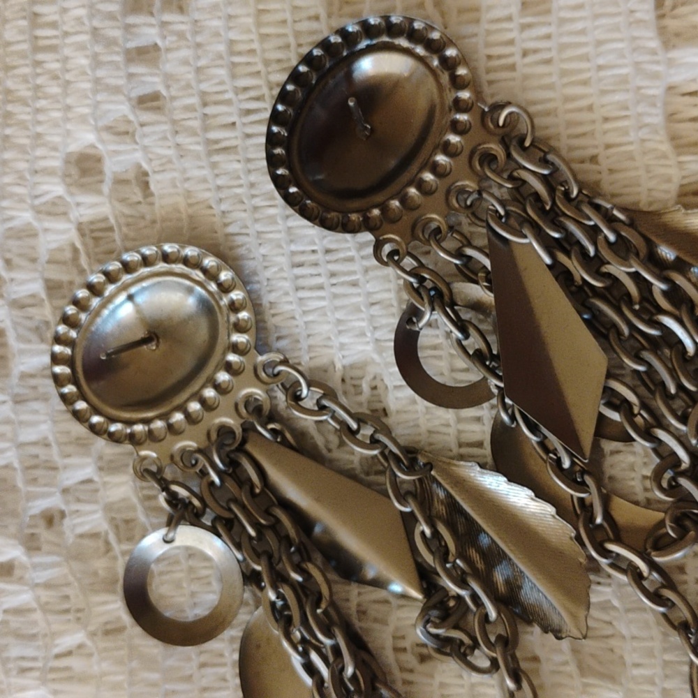 Boho Statement Pierced Earrings - image 4